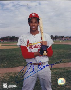 AUTOGRAPHED CECIL COOPER 8x10 St. Louis Cardinals Photo
