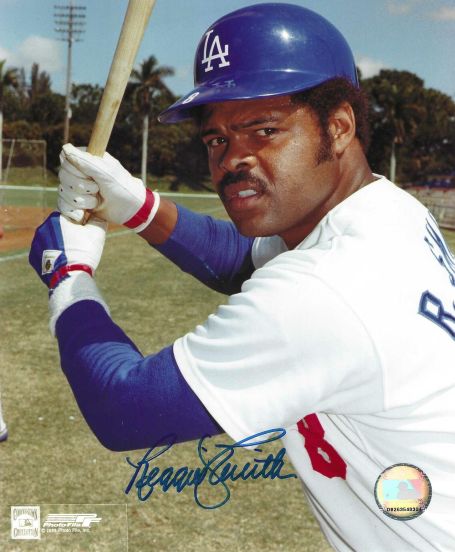 AUTOGRAPHED REGGIE SMITH 8x10 Los Angeles Dodgers Photo