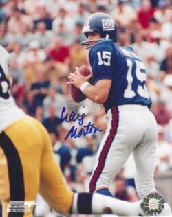 AUTOGRAPHED CRAIG MORTON 8x10 New York Giants Photo