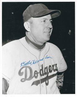 AUTOGRAPHED BILLY HERMAN 8x10 Brooklyn Dodgers Photo