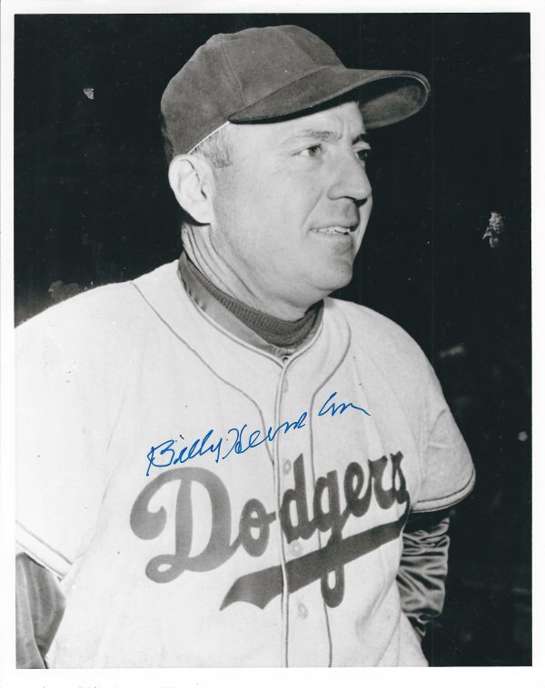 AUTOGRAPHED BILLY HERMAN 8x10 Brooklyn Dodgers Photo
