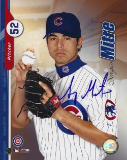 AUTOGRAPHED SERGIO MITRE 8x10 Chicago Cubs Photo