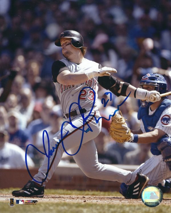 AUTOGRAPHED JASON LaRUE 8x10 Cincinnati Reds Photo
