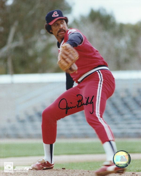 AUTOGRAPHED JIM BIBBY 8X10 Cleveland Indians Photo