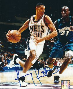 AUTOGRAPHED KERRY KITTLES 8x10 New Jersey Nets Photo