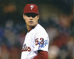 AUTOGRAPHED YACKSEL RIOS 8x10 Philadelphia Phillies Photo