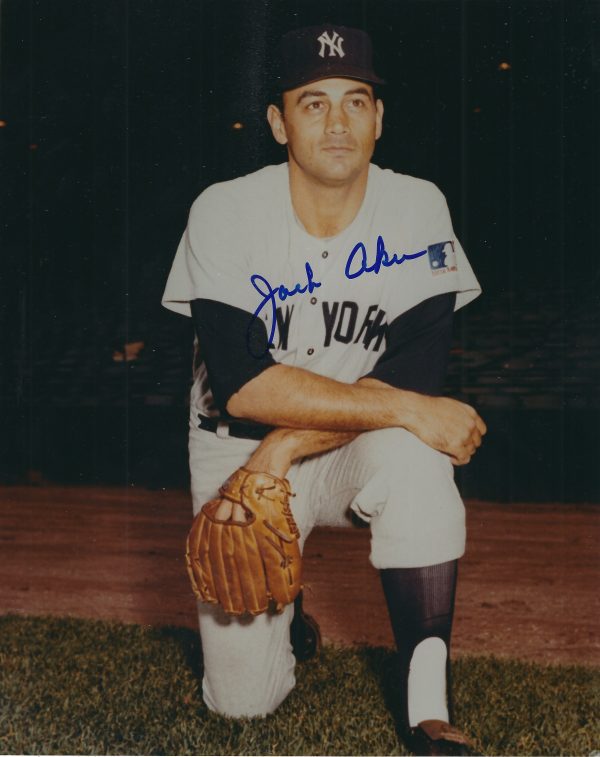 AUTOGRAPHED JACK AKER 8X10 New York Yankees Photo