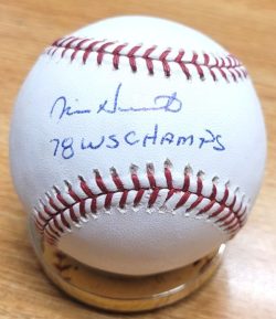 Autographed MIKE HEATH "78 WS Champs" Official Major League Baseball
