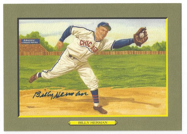 Autographed Perez-Steele GREAT MOMENTS Card BILLY HERMAN