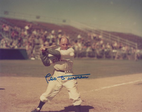 Autographed LEO DUROCHER 8x10 photo New York Giants