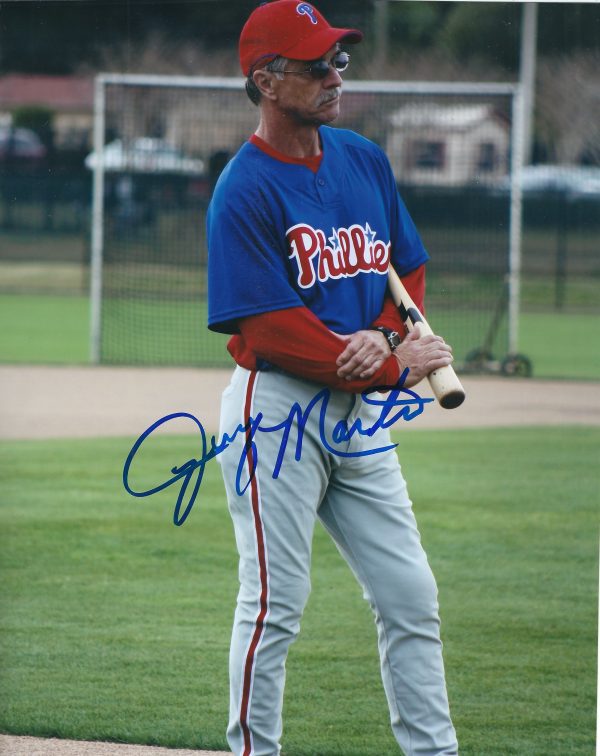 AUTOGRAPHED JERRY MARTIN 8x10 Philadelphia Phillies Photo