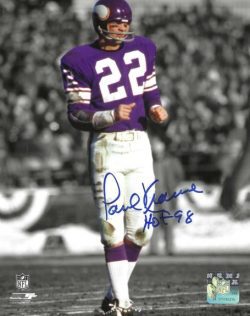 Autographed PAUL KRAUSE 8X10 Minnesota Vikings Photo