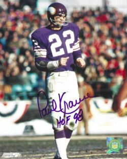 Autographed PAUL KRAUSE 8X10 Minnesota Vikings Photo