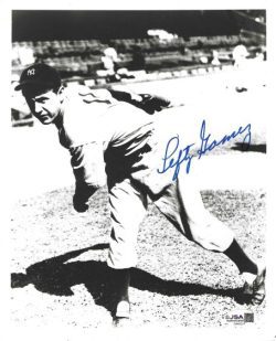 Autographed VERNON LEFTY GOMEZ 8X10 New York Yankees Photos