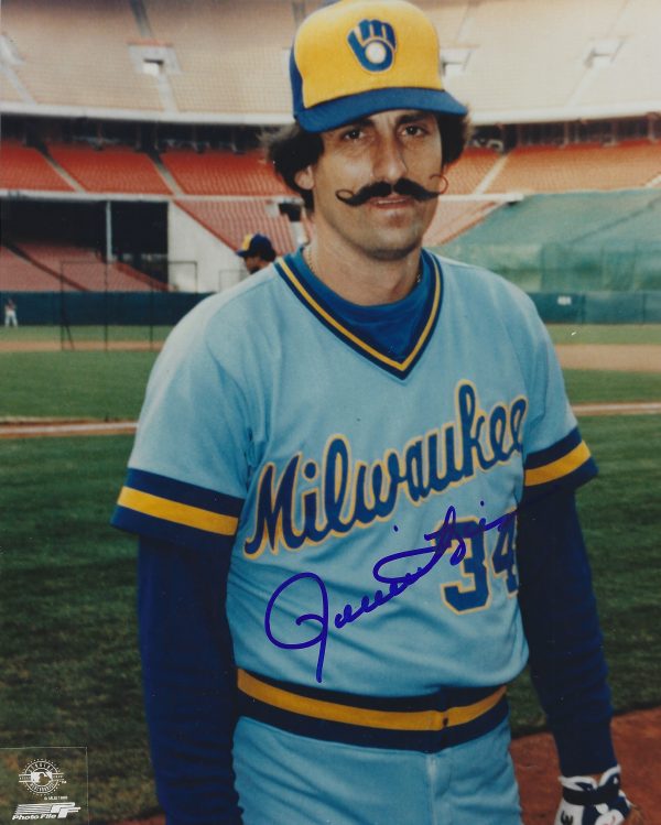 Autographed ROLLIE FINGERS 8x10 Milwaukee Brewers photo