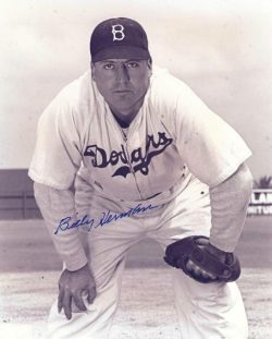 Autographed BILLY HERMAN 8x10 Brooklyn Dodgers Photo