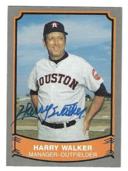 Autographed  HARRY WALKER Houston Astros 1989 Pacific Legends Card #190