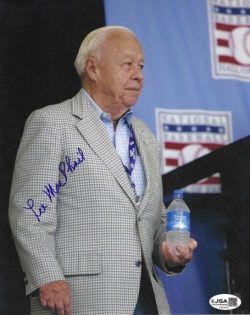 Autographed LEE MACPHAIL 8X10 HOF Photo JSA