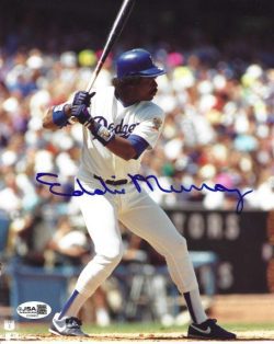 Autographed EDDIE MURRAY 8x10 Los Angeles Dodgers Photo JSA