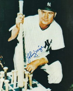 Autographed JOHNNY MIZE 8x10 New York Yankees Photo