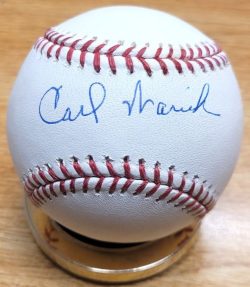 Autographed CARL WARWICK Official Major League Baseball