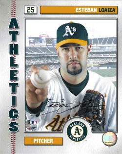 AUTOGRAPHED ESTEBAN LOAIZA 8X10 Oakland A's Photo