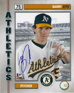 AUTOGRAPHED BARRY ZITO 8x10 Oakland A's Photo