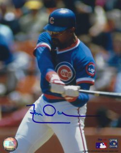 AUTOGRAPHED  LEON DURHAM 8x10 Chicago Cubs photo