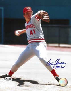 Autographed  TOM SEAVER "HOF 92" 8X10 Cincinnati Reds Photo JSA