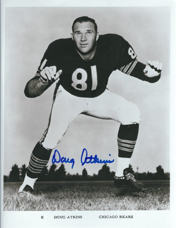 Autographed DOUG ATKINS 8x10 Chicago Bears Photo