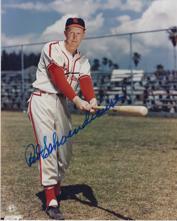 Autographed  RED SCHOENDIENST 8x10 St. Louis Cardinals Photo