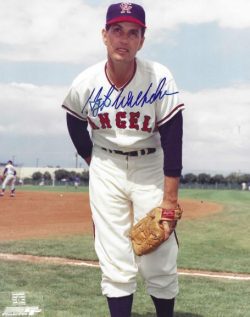 Autographed  HOYT WILHELM 8x10 California Angels Photo