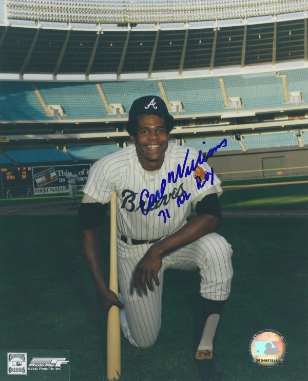 AUTOGRAPHED 8x10 EARL WILLIAMS Atlanta Braves Photo