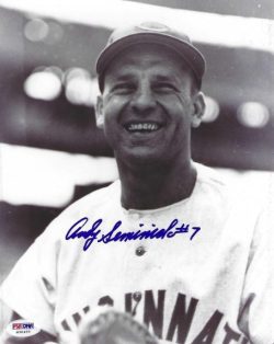 AUTOGRAPHED ANDY SEMINICK 8X10 Cincinnati Reds Photo PSA/DNA