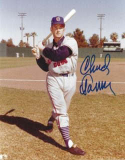 AUTOGRAPHED CHUCK TANNER 8X10 Chicago Cubs photo