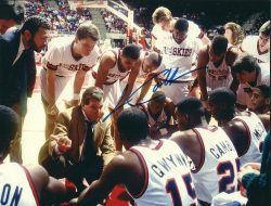 Autographed 8X10 JIM CALHOUN UCONN HUSKIES photo