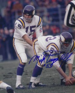 Autographed MICK TINGELHOFF 8x10 Minnesota Vikings Photo