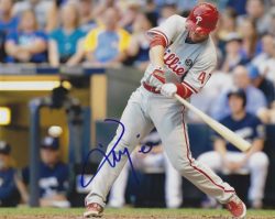 AUTOGRAPHED KOYIE HILL 8X10 Philadelphia Phillies Photo