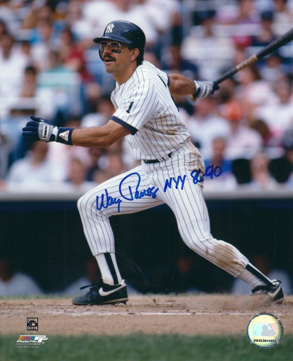 AUTOGRAPHED WAYNE TOLLESON 8x10 New York Yankees photo