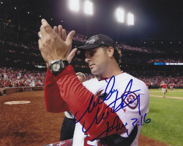 AUTOGRAPHED  MIKE MATHENY 8X10 St. Louis Cardinals photo