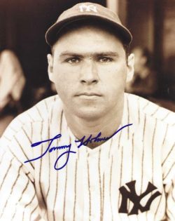 AUTOGRAPHED TOMMY HOLMES 8X10 New York Yankees Photo