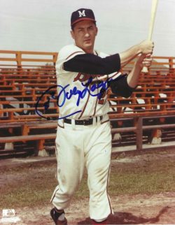 AUTOGRAPHED JOHNNY LOGAN 8X10 Milwaukee Braves Photo