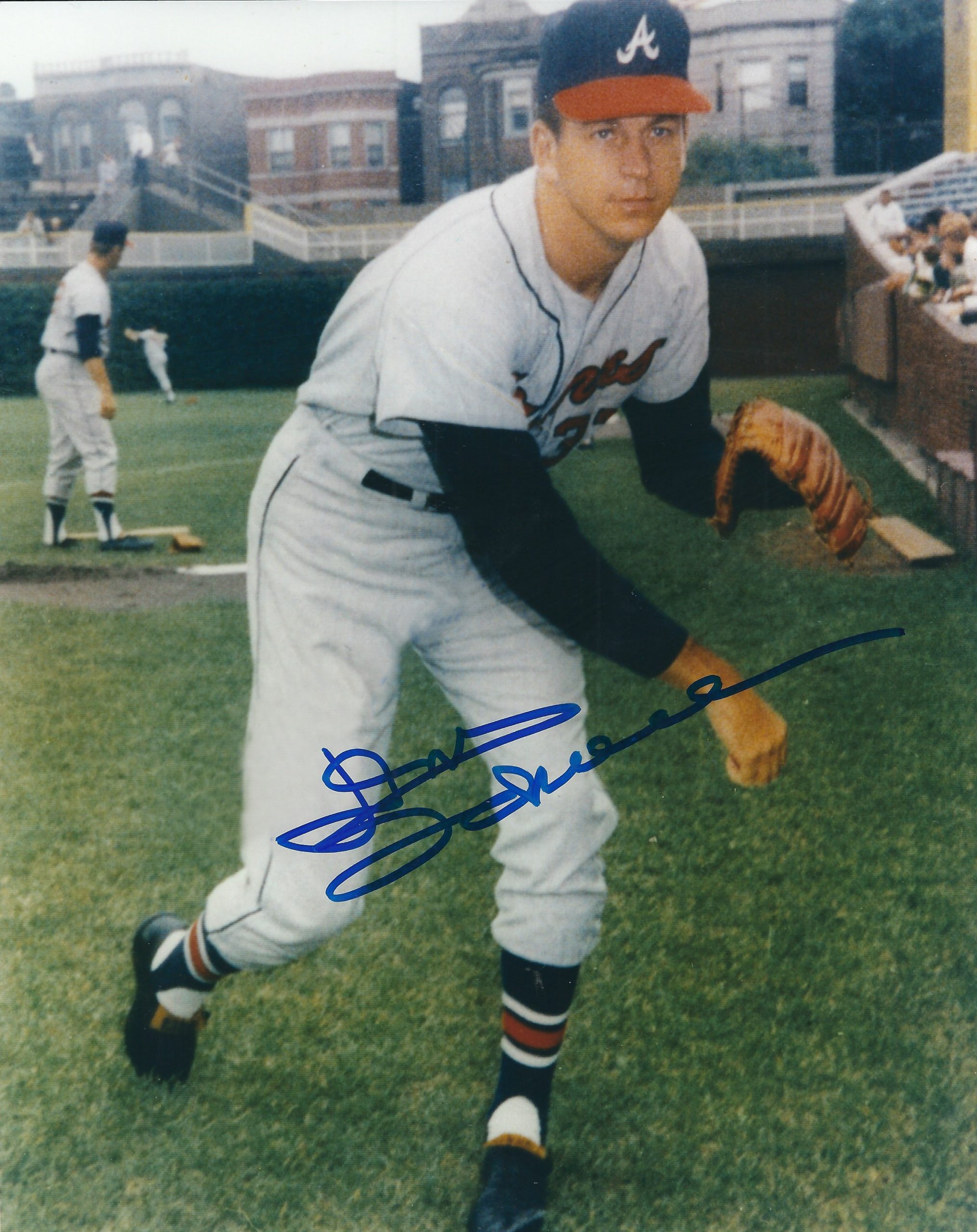 AUTOGRAPHED DON SCHWALL 8x10 Atlanta Braves Photo - Main Line Autographs