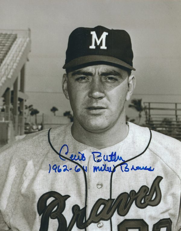 AUTOGRAPHED CECIL BUTLER 8x10 Milwaukee  Braves Photo