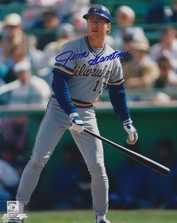 AUTOGRAPHED  JIM GANTNER 8x10 Milwaukee Brewers Photo