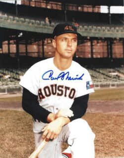 AUTOGRAPHED CARL WARWICK 8x10 Houston Colt 45's Photo