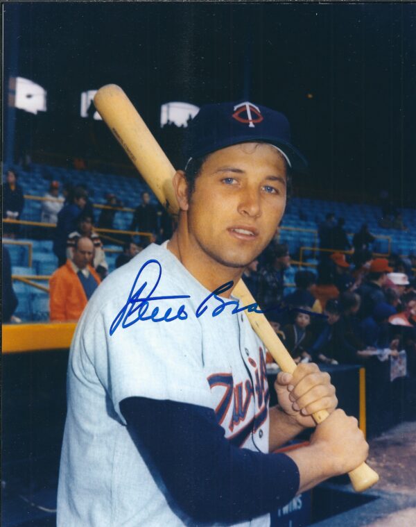 AUTOGRAPHED STEVE BRAUN 8x10 Minnesota Twins photo