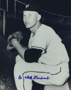 AUTOGRAPHED WHITEY KONIKOWSKI 8x10 New York Giants Photo