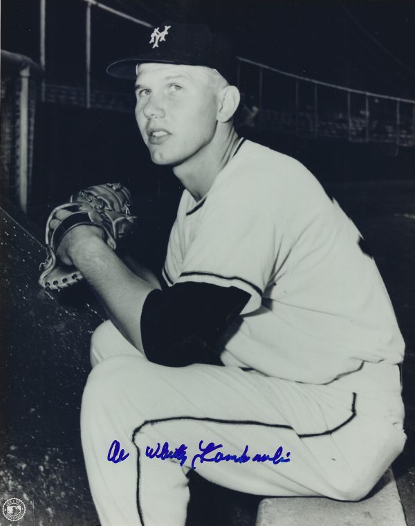AUTOGRAPHED WHITEY KONIKOWSKI 8x10 New York Giants Photo