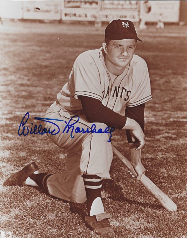AUTOGRAPHED WILLARD MARSHALL 8x10  New York Giants Photo